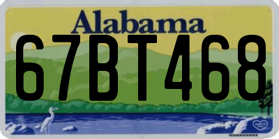 AL license plate 67BT468
