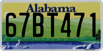 AL license plate 67BT471