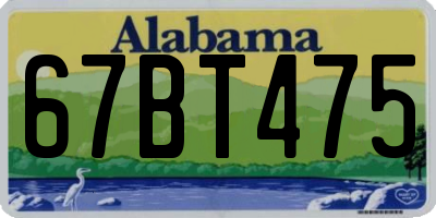 AL license plate 67BT475