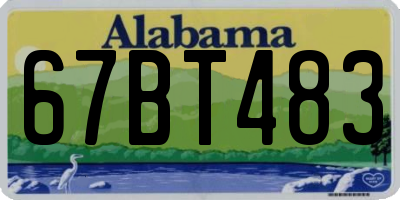 AL license plate 67BT483