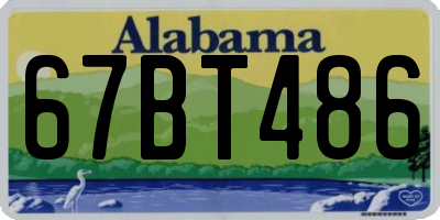 AL license plate 67BT486
