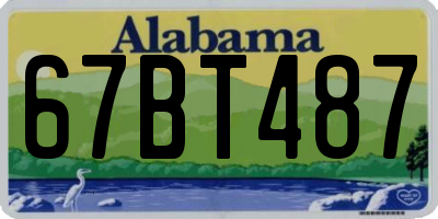 AL license plate 67BT487
