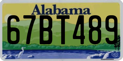 AL license plate 67BT489