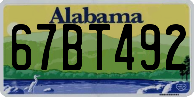 AL license plate 67BT492