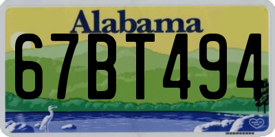 AL license plate 67BT494