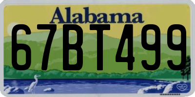 AL license plate 67BT499