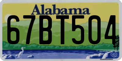 AL license plate 67BT504