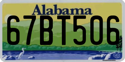 AL license plate 67BT506