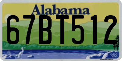 AL license plate 67BT512