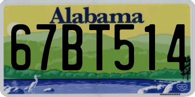 AL license plate 67BT514