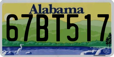 AL license plate 67BT517