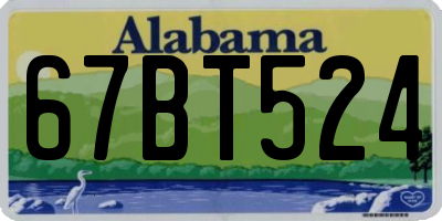 AL license plate 67BT524