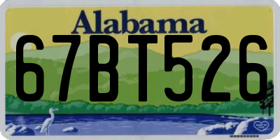 AL license plate 67BT526