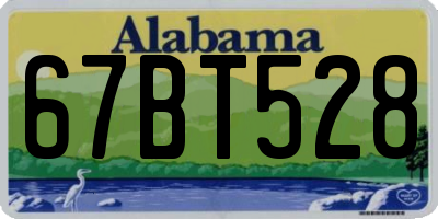 AL license plate 67BT528