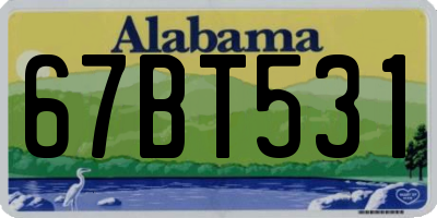 AL license plate 67BT531