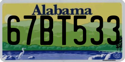 AL license plate 67BT533