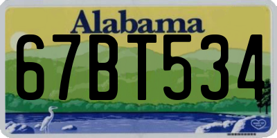 AL license plate 67BT534