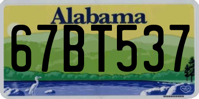AL license plate 67BT537