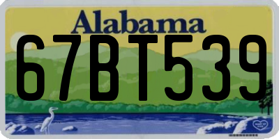 AL license plate 67BT539