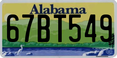 AL license plate 67BT549