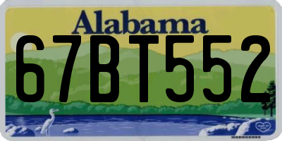 AL license plate 67BT552