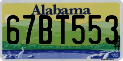AL license plate 67BT553