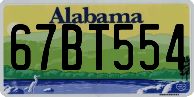 AL license plate 67BT554