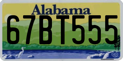 AL license plate 67BT555