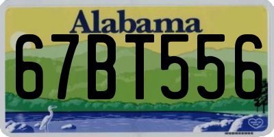 AL license plate 67BT556