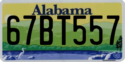 AL license plate 67BT557