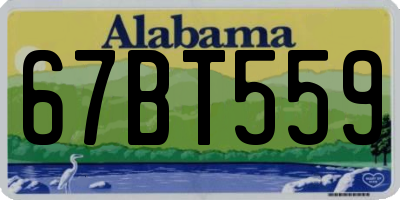 AL license plate 67BT559