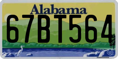 AL license plate 67BT564