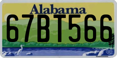 AL license plate 67BT566