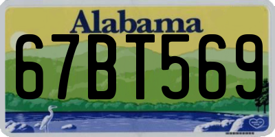AL license plate 67BT569