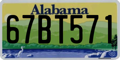 AL license plate 67BT571