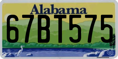 AL license plate 67BT575