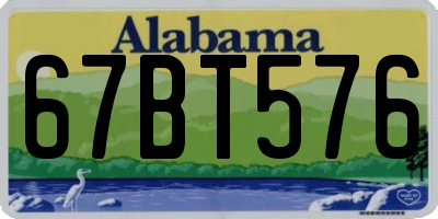 AL license plate 67BT576