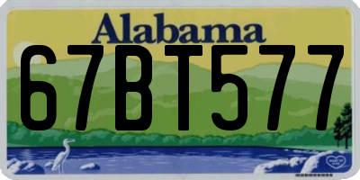 AL license plate 67BT577