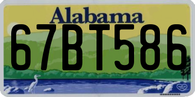 AL license plate 67BT586