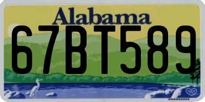 AL license plate 67BT589