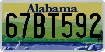 AL license plate 67BT592