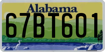 AL license plate 67BT601