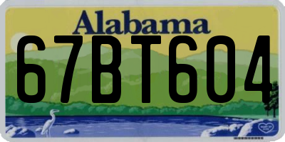 AL license plate 67BT604