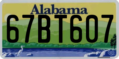 AL license plate 67BT607