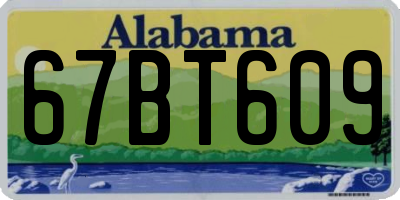 AL license plate 67BT609