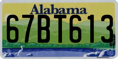 AL license plate 67BT613