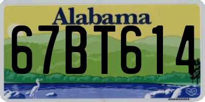 AL license plate 67BT614