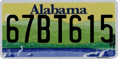AL license plate 67BT615