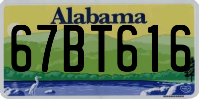 AL license plate 67BT616