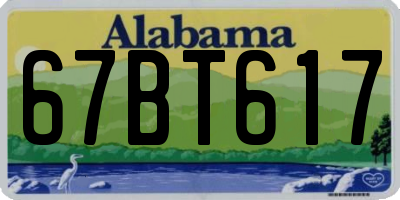 AL license plate 67BT617
